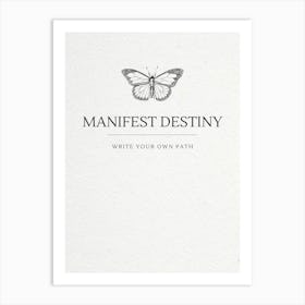 Minimalist Manifest Destiny Butterfly Art Print