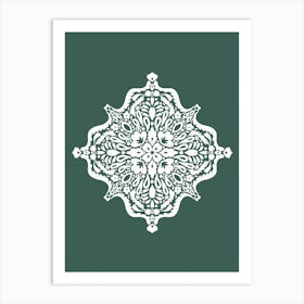 Rhombus Lace Folk Art 1 Art Print