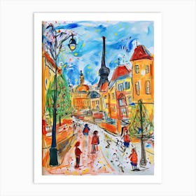 Berlin, Dreamy Storybook Illustration 2 Art Print