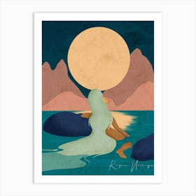 Aquarius Full Moon Art Print