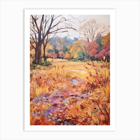 Autumn City Park Painting Hampstead Heath Park London 1 Art Print