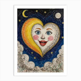 Moon Face Art Print