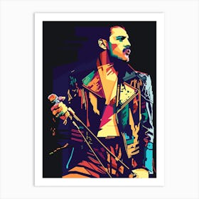 Freddie Mercury Style WPAP Art Print