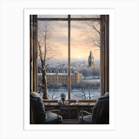 Winter Cityscape London United Kingdom 1 Art Print