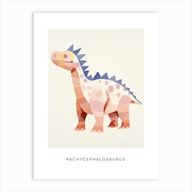 Nursery Dinosaur Art Pachycephalosaurus 6 Poster Art Print