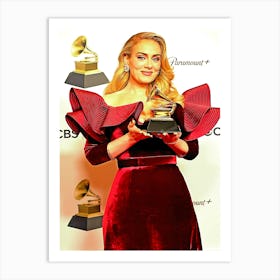 Adele Winner Of Best Pop Solo Performance For Easy On Me Art Print