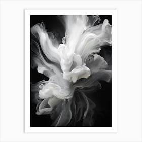 Ephemeral Beauty Abstract Black And White 8 Art Print