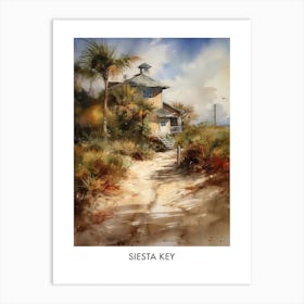 Siesta Key Watercolor 4travel Poster Art Print