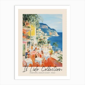 Positano, Amalfi Coast   Italy Il Lido Collection Beach Club Poster 6 Art Print