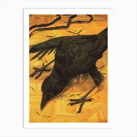 Crow Illustration 3 Art Print