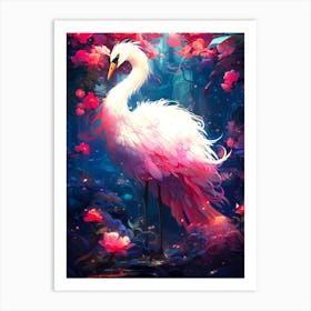 Pink Swan Art Print