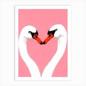 Swan Love Art Print