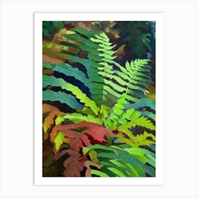 Leatherleaf Fern Cézanne Style Art Print