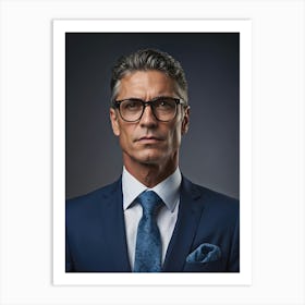 Portrait Of A Businessman Art Print