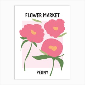 Flower Market Poster Peony Art Print