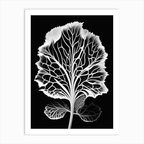 Lettuce Leaf Linocut 1 Art Print