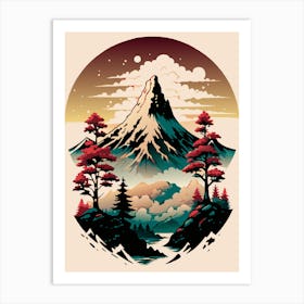 Mountains And Trees Art Print