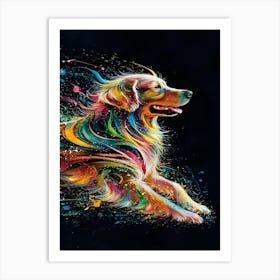 Golden Retriever Painting Art Print