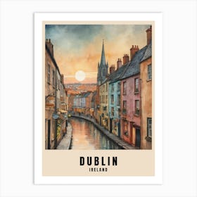 Dublin City Ireland Travel Poster (31) Art Print