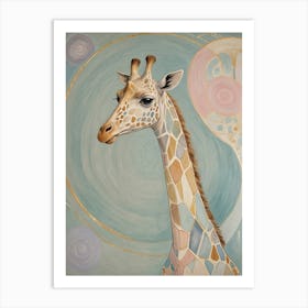 Pastel Giraffe Art Print