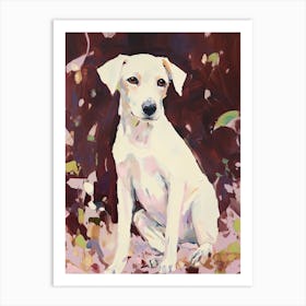 A Whippet Dog Painting, Impressionist 1 Art Print