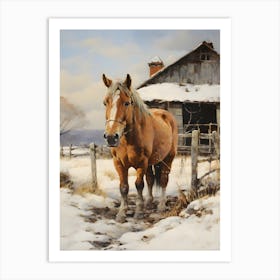 Old Stone Farm Winter 4 Art Print