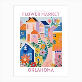 Oklahoma Flower Market Floral Art Print Travel Print Plant Art Modern Style Art Print