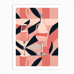 Pink Wine Art Print