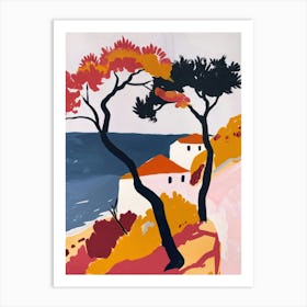 Travel Poster Happy Places Santander 3 Art Print