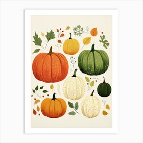 Cute Pumpkin Illustration 3 Art Print