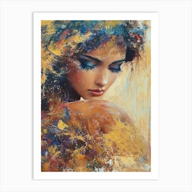 Female , Handmade Painting Art Print