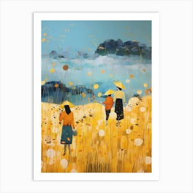 Asian Women In Yellow Art Print