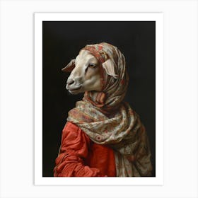 Renaissance Goat Portrait Art Print