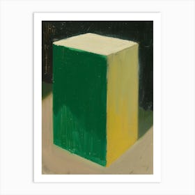 'Green Cube' Art Print