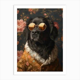 Black Labrador Wearing Sunglasses Affiche