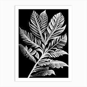 Tamarind Leaf Linocut Art Print