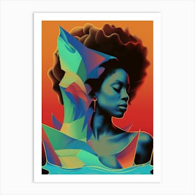 portrait of a woman, stylish, "Melody" Art Print