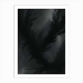 Black And White Abstract Painting Art Print