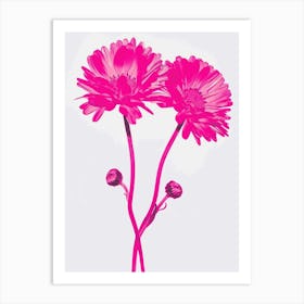 Hot Pink Calendula 2 Art Print