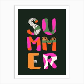 Fun Summer Lettering Art Print