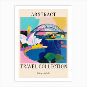 Abstract Travel Collection Poster Sydney Australia 3 Art Print