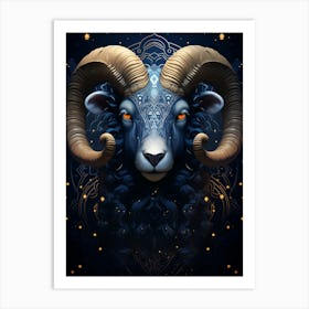 Aries Zodiac art Art Print