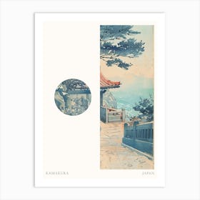 Kamakura Japan 3 Cut Out Travel Poster Art Print