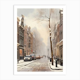 Amsterdam Winter Street Art Print