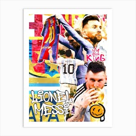 Lionel Messi Graffiti Art Print