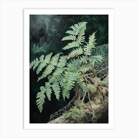 Netted Chain Fern Painting 4 Art Print
