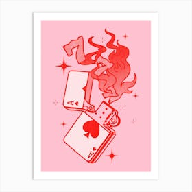 Ace Of Spades Lighter Art Print