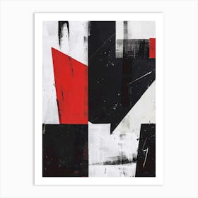 Abstract Black And Red Painting Art Print