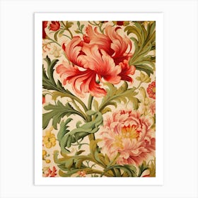 Floral Wallpaper 323 Art Print