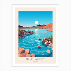Blue Lagoon, Iceland 2 Midcentury Modern Pool Poster Art Print